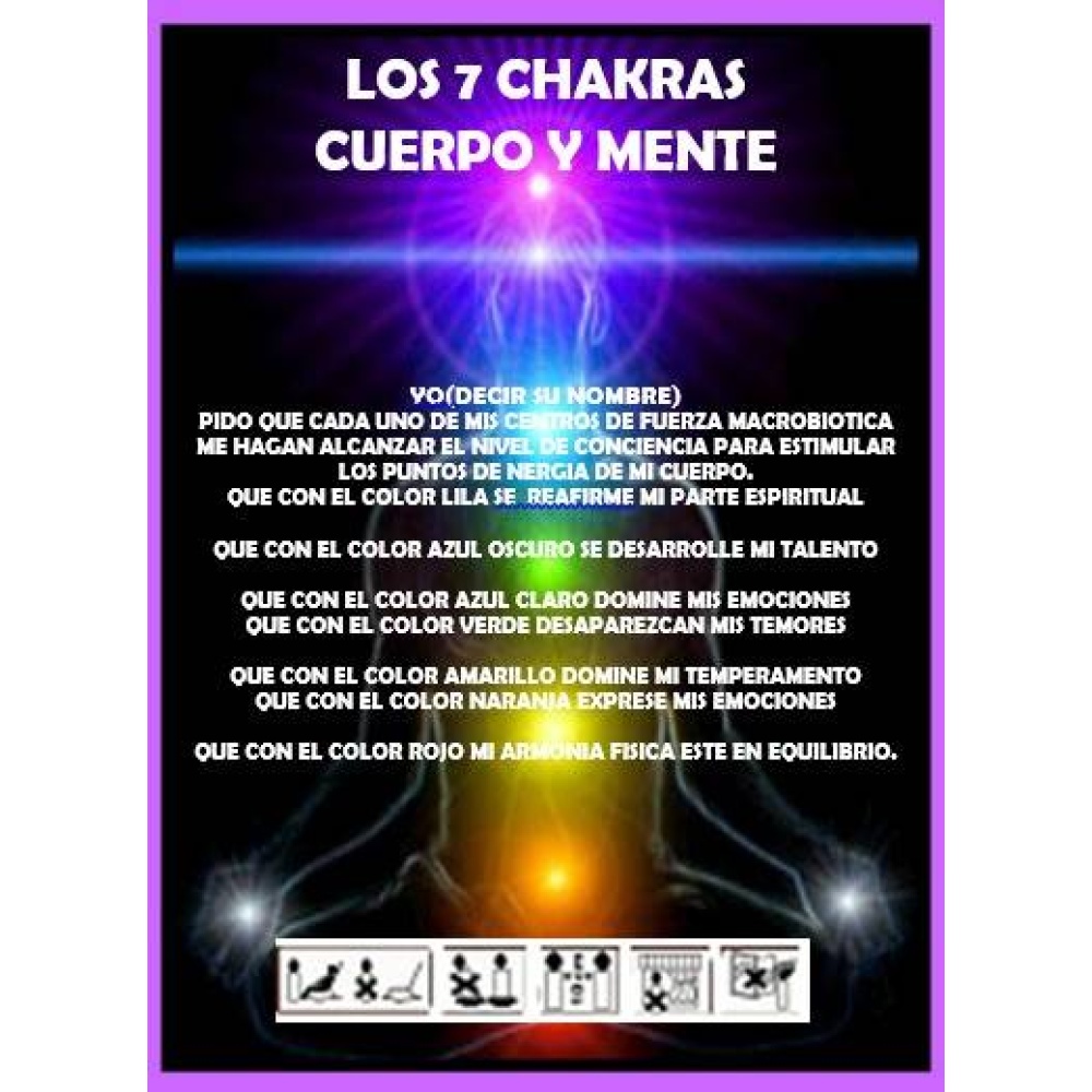 VELON ORACION Y ACEITE 7 CHAKRAS