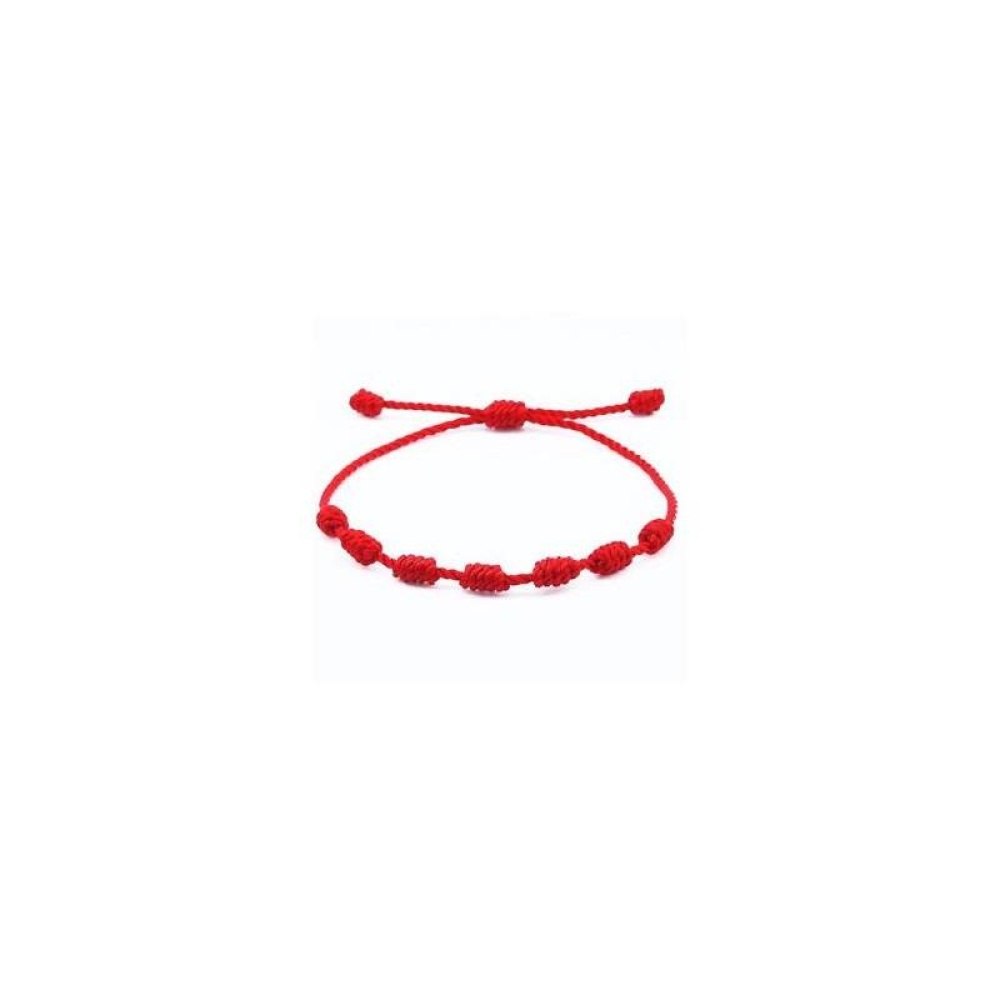 Pulsera 7 Nudos Roja
