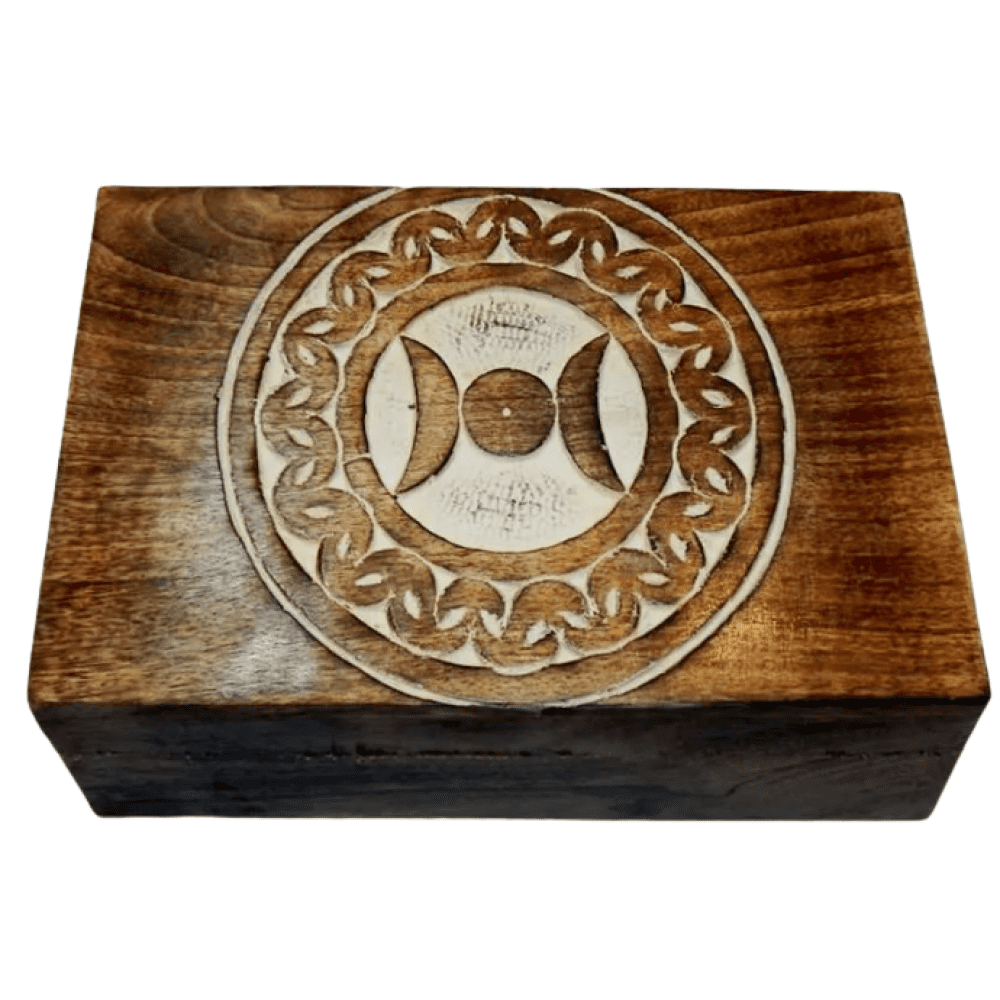 Caja De Madera Triple Diosa