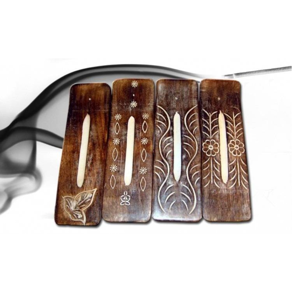 Porta Incienso De Madera Decorado