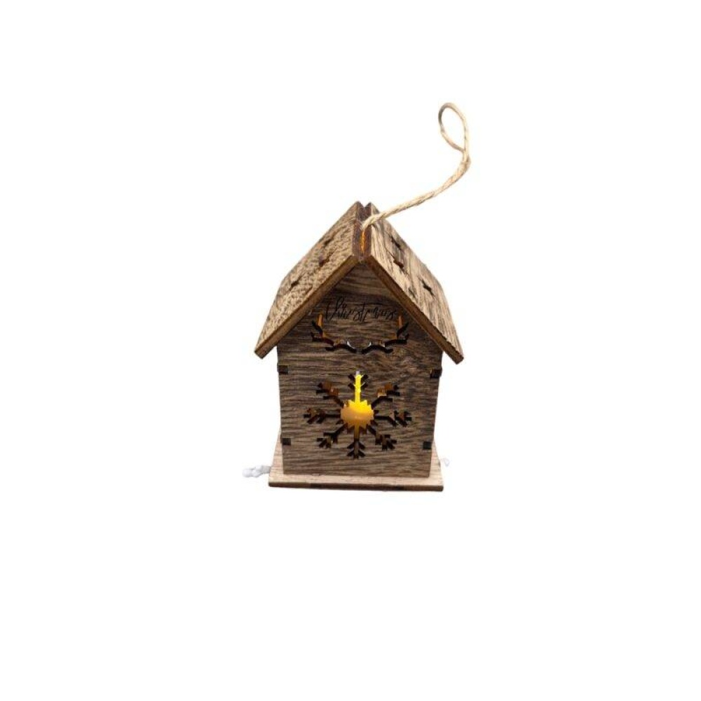 Casa De Madera Con Luz