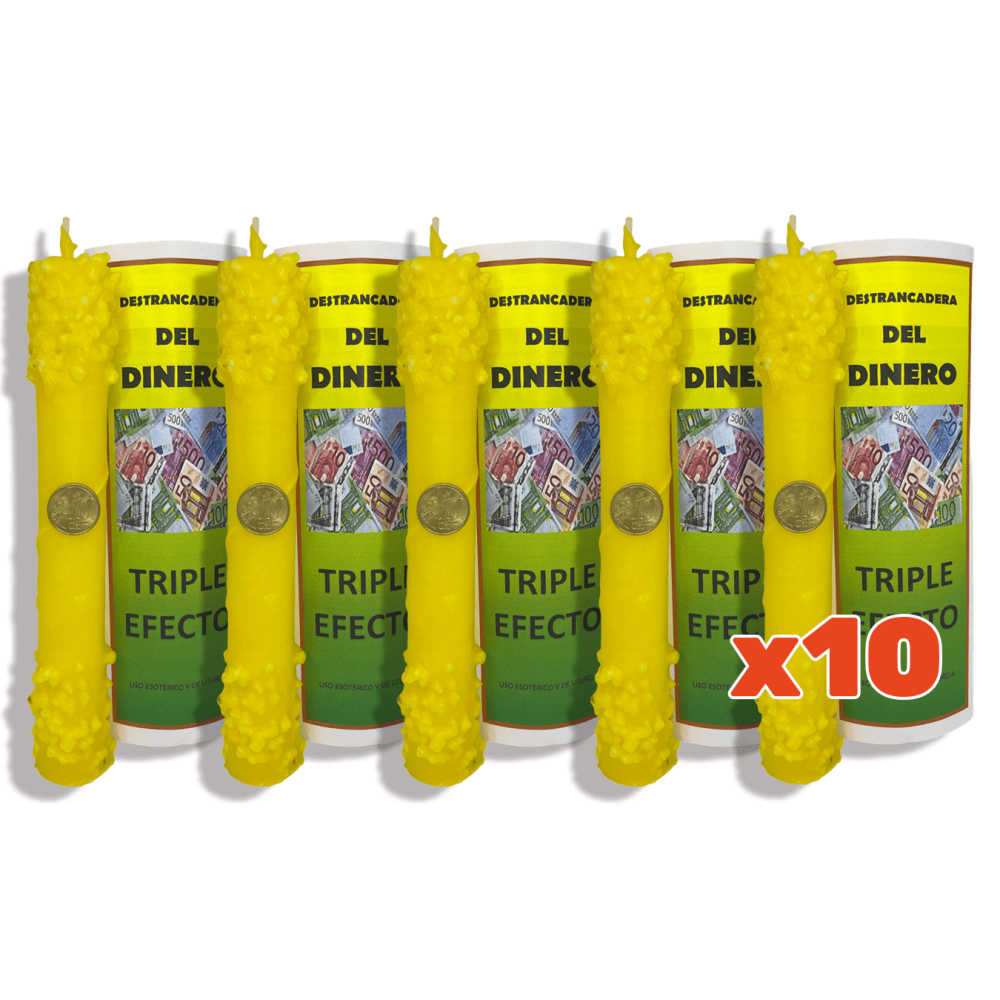 Lote Veladora Desatrancadera De Dinero 10 Unidades