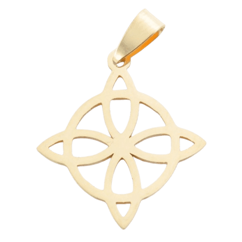 Colgante Nudo De Brujas Dorado