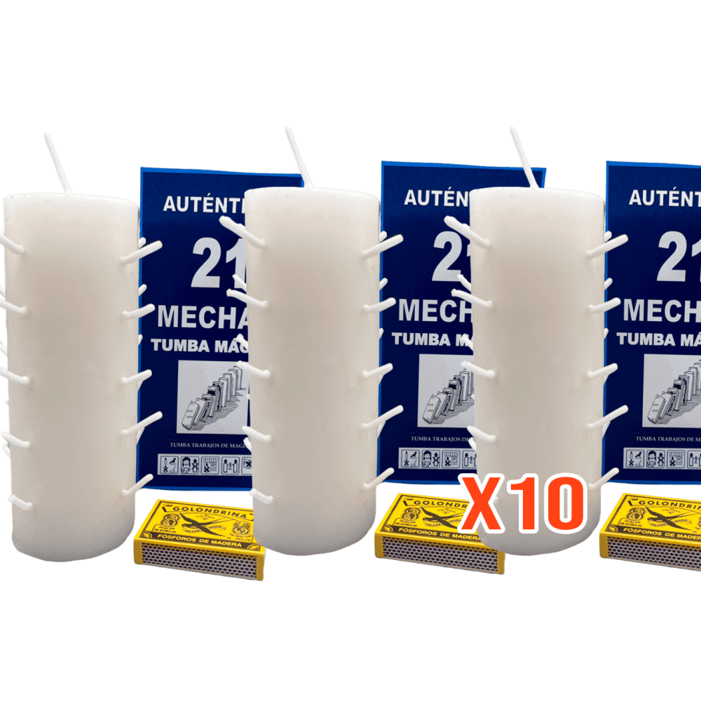 Lote 21 Mechas Blanco