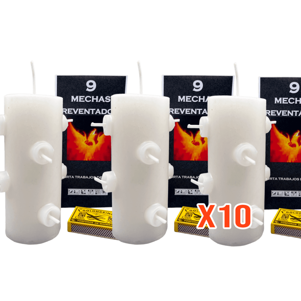 Lote 9 Mechas Blanco