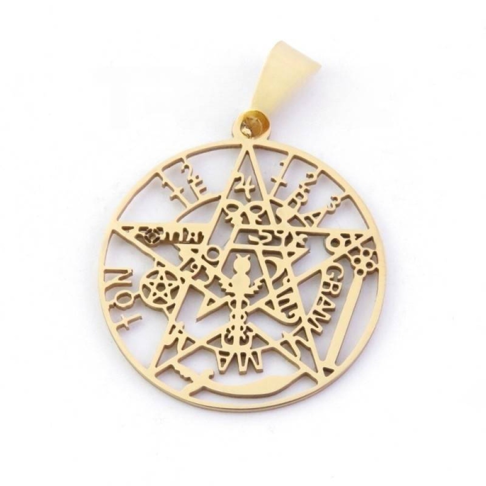 Tetragramaton De Acero Dorado