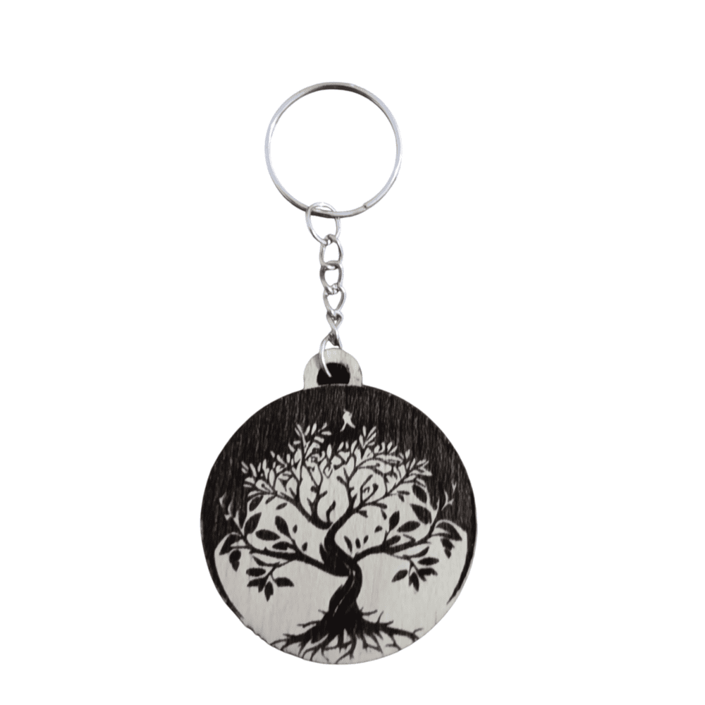 Llavero De Madera Arbol De La Vida