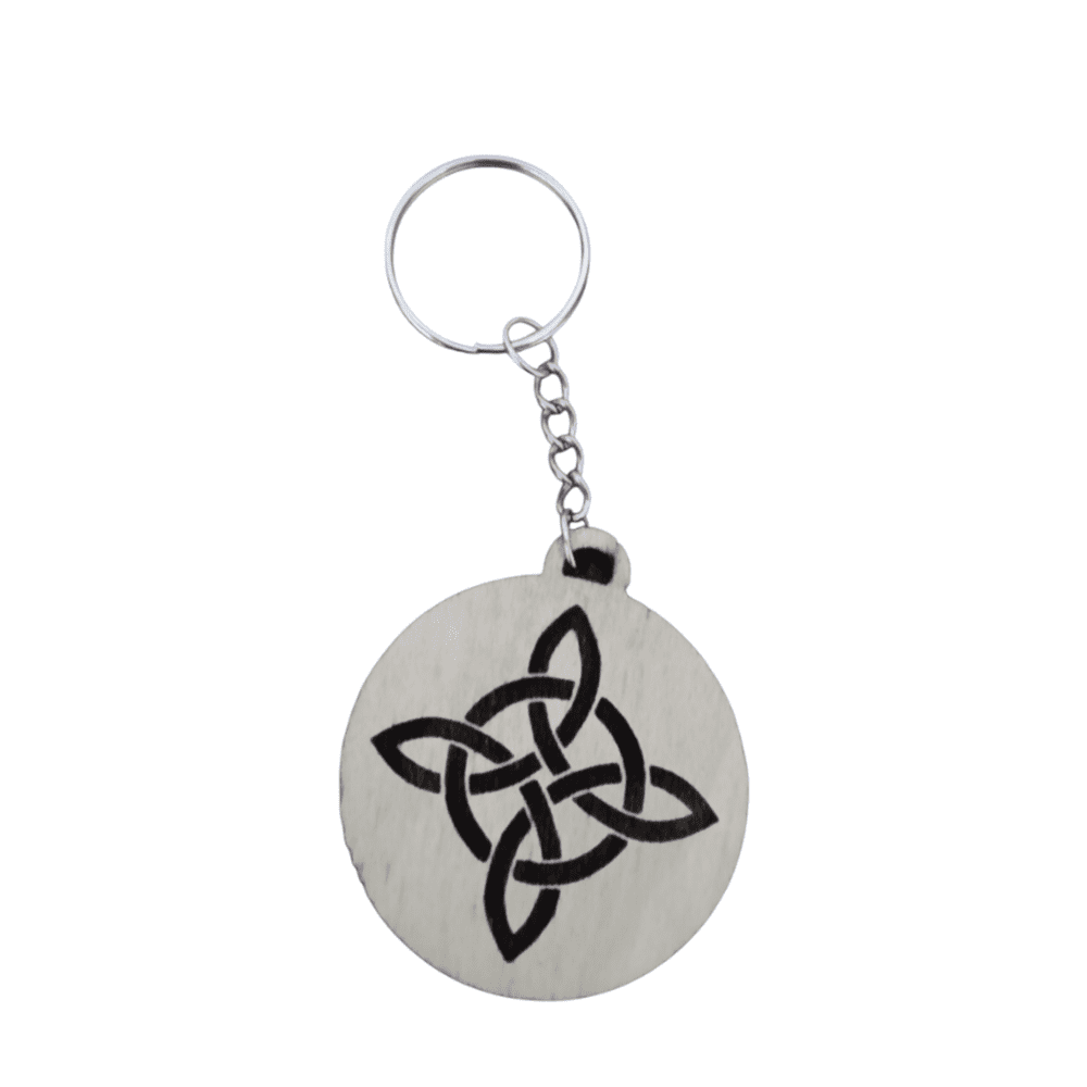 Llavero De Madera Nudo De Bruja