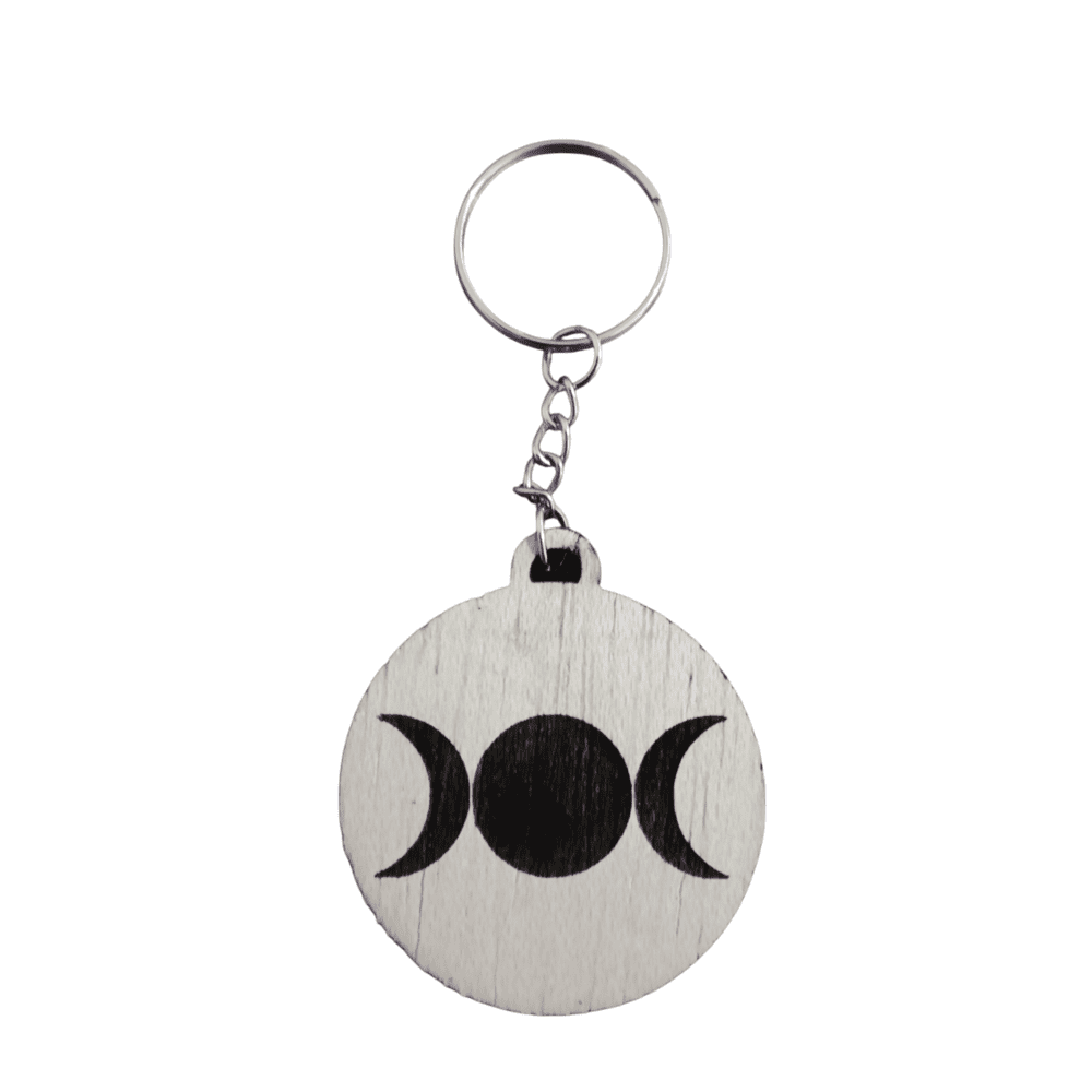 Llavero De Madera Triple Diosa