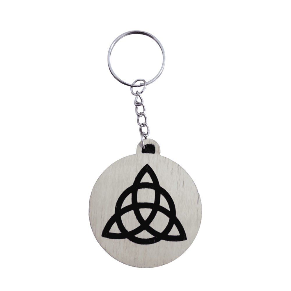 Llavero De Madera Con Simbolo Trisquel