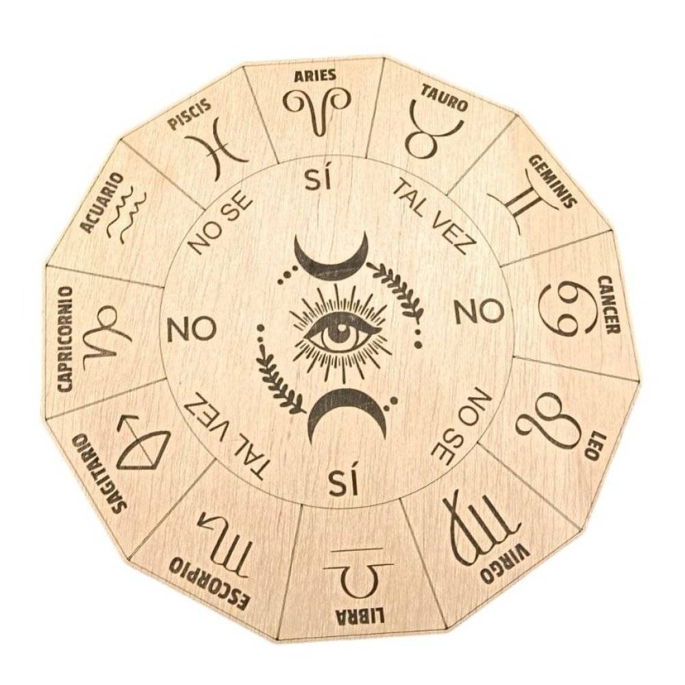 tablero para péndulo de madera