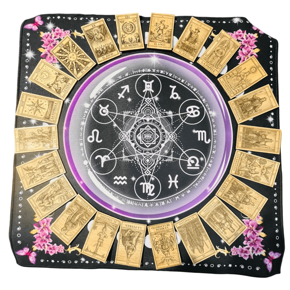 Baraja De Tarot 22 Arcanos Grabada En Madera